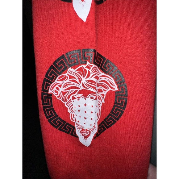 Crooks and Castles size XL Crewneck Sweatshirt Red/Black-White. - Picture 4 of 10